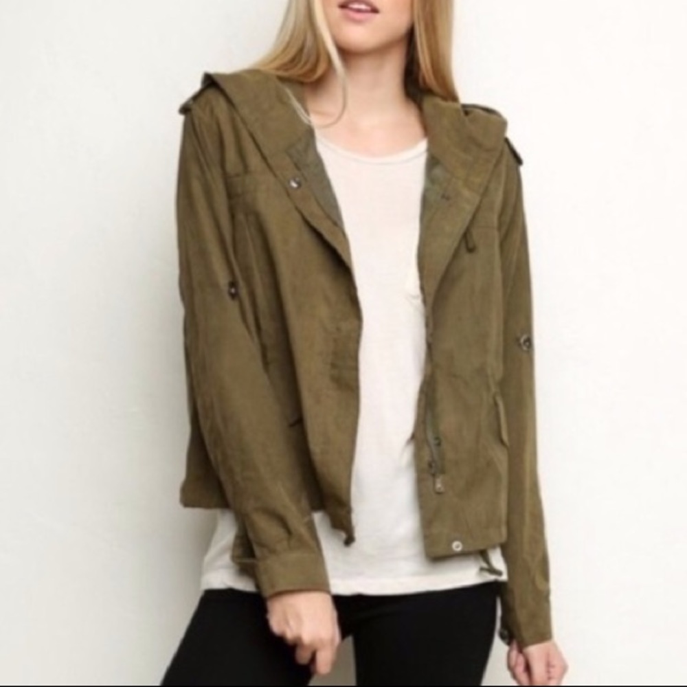 Brandy Melville Green Army Jacket Gem